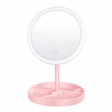 Round Cosmetic LED Mirror Storage Vanity Smart LED Mirror Adjustable LED Light Makeup Table Mirror