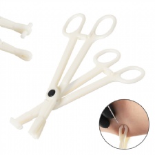 Tattoo Piercing Tools Ear Lip Navel Nose Tongue Perforation Disposable Plastic Sterilized Pliers Septum Clamp Piercing Forceps