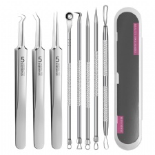 8pcs Beauty Care Acne Needle Pimple Extractor Kit Stainless Steel Blackhead Removal Tools