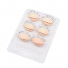 Eyelashes Extension Training Silicone Removable Eyelids for Lashes Practice Mannequin Head