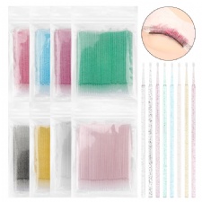 Disposable Semi-Permanent Glitter Makeup Nano Cleaning Swab Brushes Eyelash Extension Micro Brush