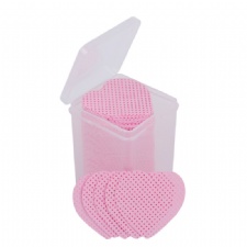 200PCS/Box Private Label Colored Heart-Shaped Nail Remover Cotton Pad Lint-Free Eyelash Adhesive Glue Nozzle Cleaning Wipes