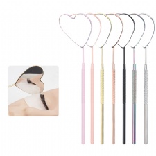 Professional Stainless Steel Eyelash Extension Mirror Tool Heart Shape Grafting Eyelash Checking Mirror