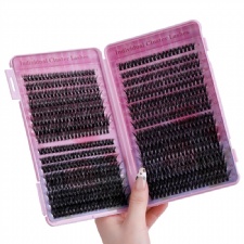 Private Label Individual Faux Lash Segment Natural Cluster Lashes DIY Eyelash Extension Kit